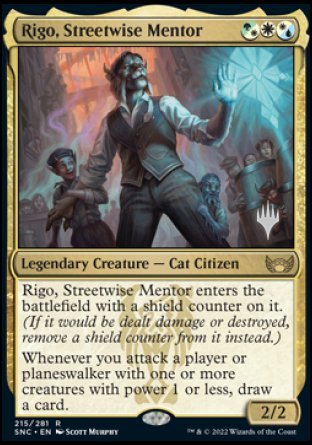 Rigo, Streetwise Mentor (Promo Pack) [Streets of New Capenna Promos] MTG Single Magic: The Gathering | Red Claw Gaming