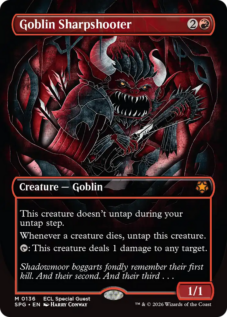 Goblin Sharpshooter (Borderless) [Lorwyn Eclipsed Special Guests] MTG Single Magic: The Gathering | Red Claw Gaming