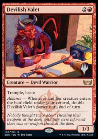 Devilish Valet (Promo Pack) [Streets of New Capenna Promos] MTG Single Magic: The Gathering | Red Claw Gaming