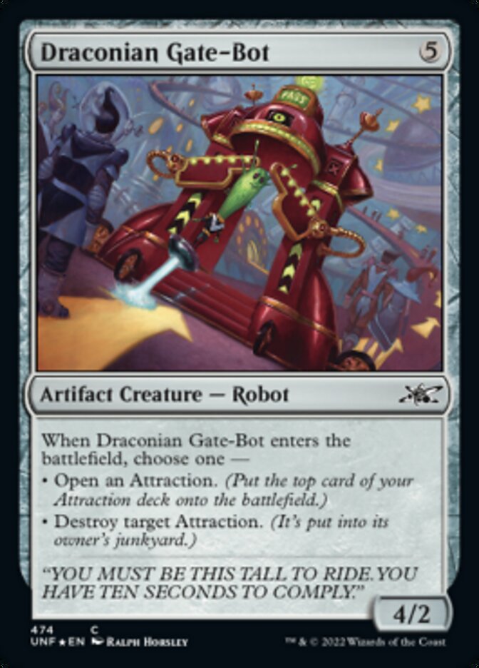 Draconian Gate-Bot (Galaxy Foil) [Unfinity] MTG Single Magic: The Gathering    | Red Claw Gaming