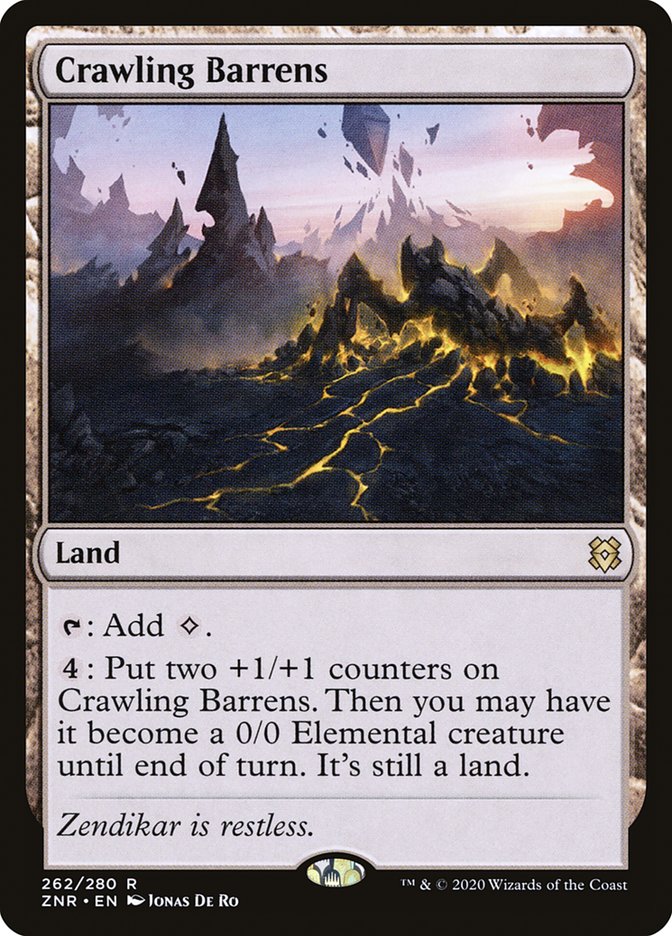 Crawling Barrens [Zendikar Rising] MTG Single Magic: The Gathering | Red Claw Gaming