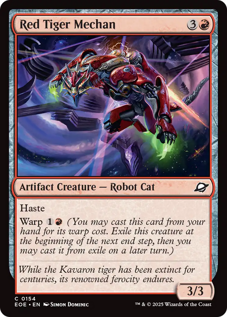 Red Tiger Mechan [Edge of Eternities] MTG Single Magic: The Gathering | Red Claw Gaming