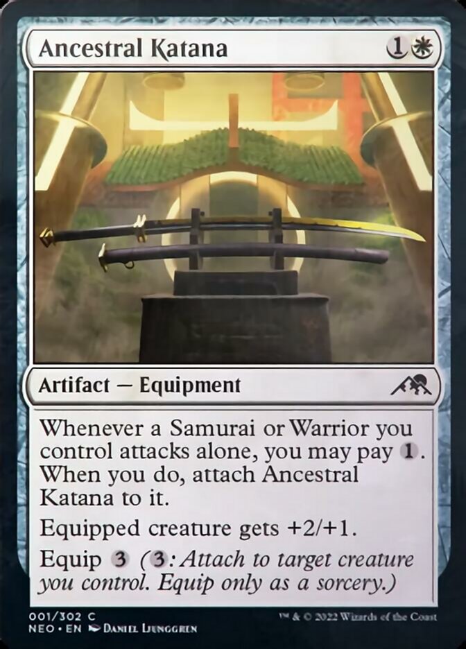 Ancestral Katana [Kamigawa: Neon Dynasty] MTG Single Magic: The Gathering    | Red Claw Gaming
