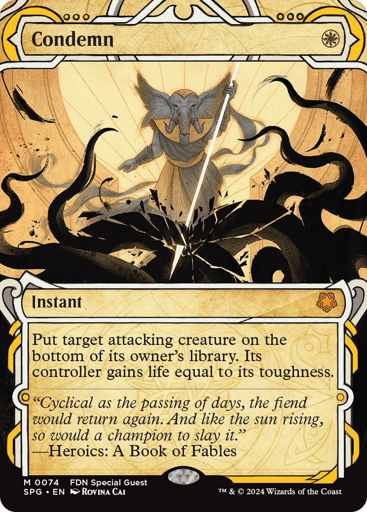 Condemn (Showcase) [Foundations Special Guests] MTG Single Magic: The Gathering | Red Claw Gaming