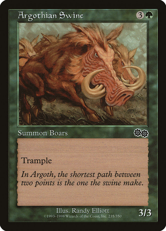 Argothian Swine [Urza's Saga] MTG Single Magic: The Gathering | Red Claw Gaming