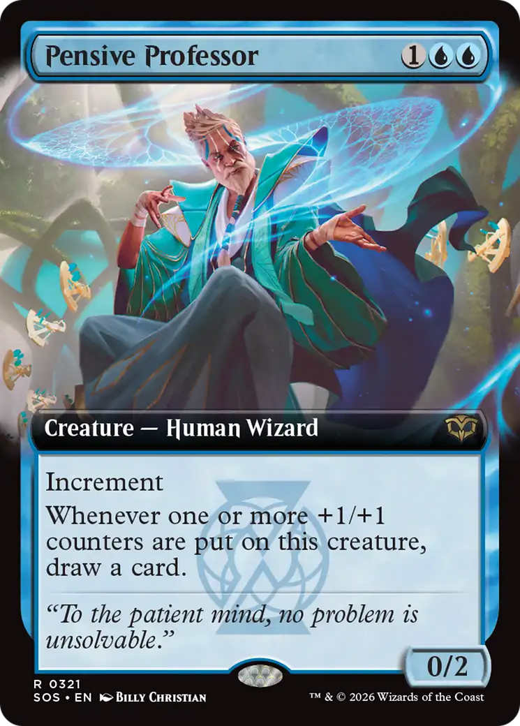 Pensive Professor (Extended Art) [Secrets of Strixhaven] MTG Single Magic: The Gathering | Red Claw Gaming
