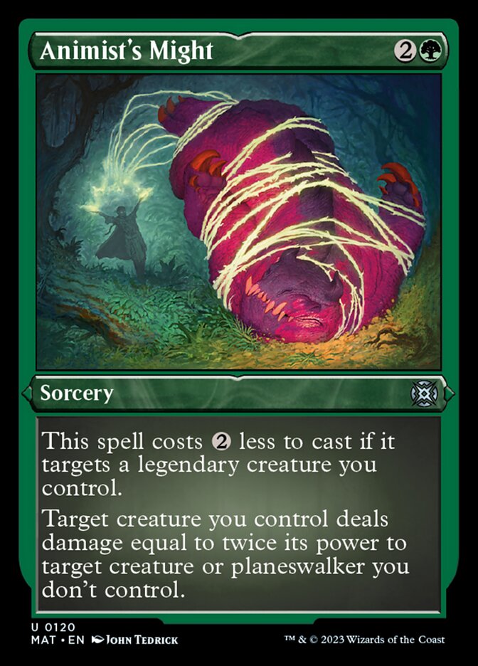 Animist's Might (Foil Etched) [March of the Machine: The Aftermath] MTG Single Magic: The Gathering | Red Claw Gaming