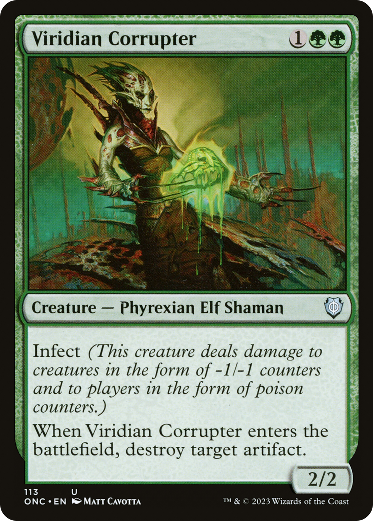 Viridian Corrupter [Phyrexia: All Will Be One Commander] MTG Single Magic: The Gathering | Red Claw Gaming