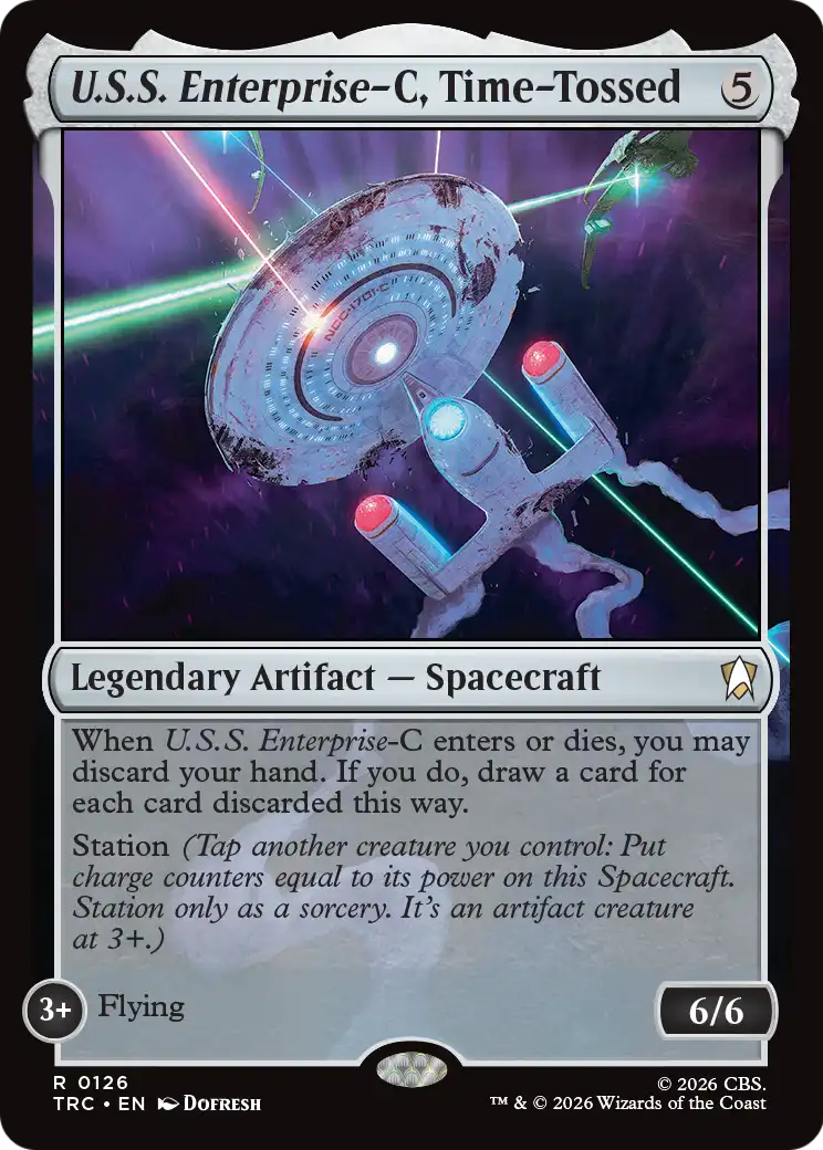 U.S.S. Enterprise-C, Time-Tossed (Surge Foil) [Star Trek Commander] | Red Claw Gaming