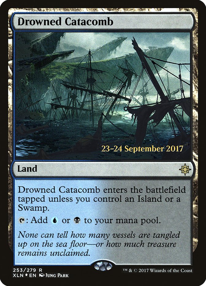 Drowned Catacomb [Ixalan Prerelease Promos] MTG Single Magic: The Gathering | Red Claw Gaming