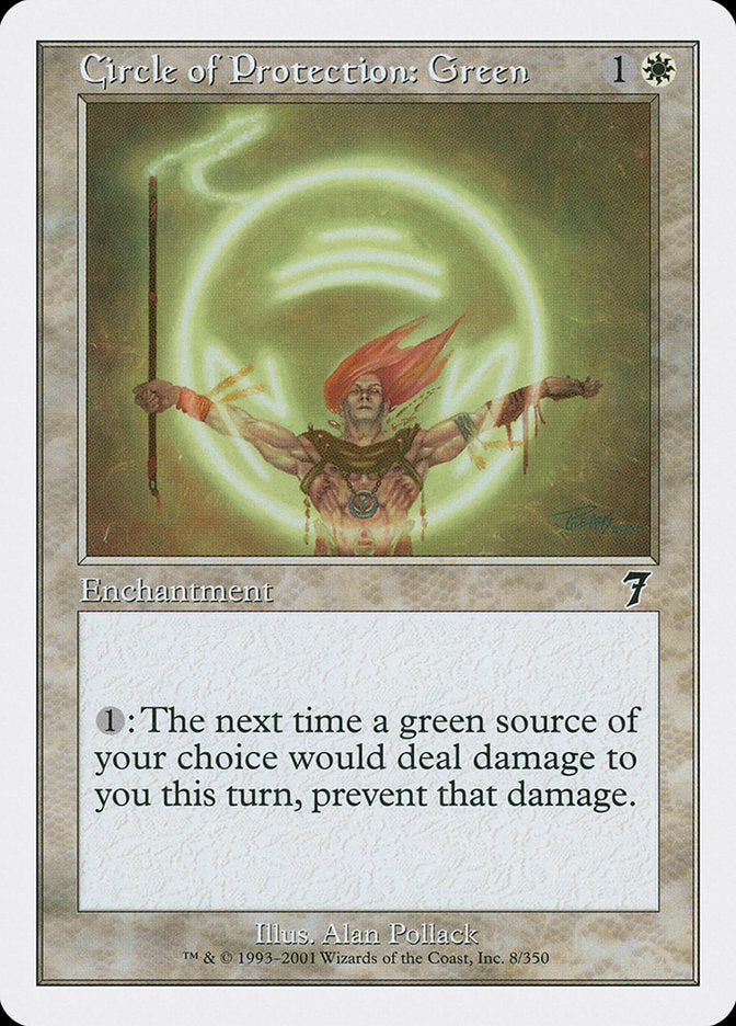 Circle of Protection: Green [Seventh Edition] MTG Single Magic: The Gathering | Red Claw Gaming