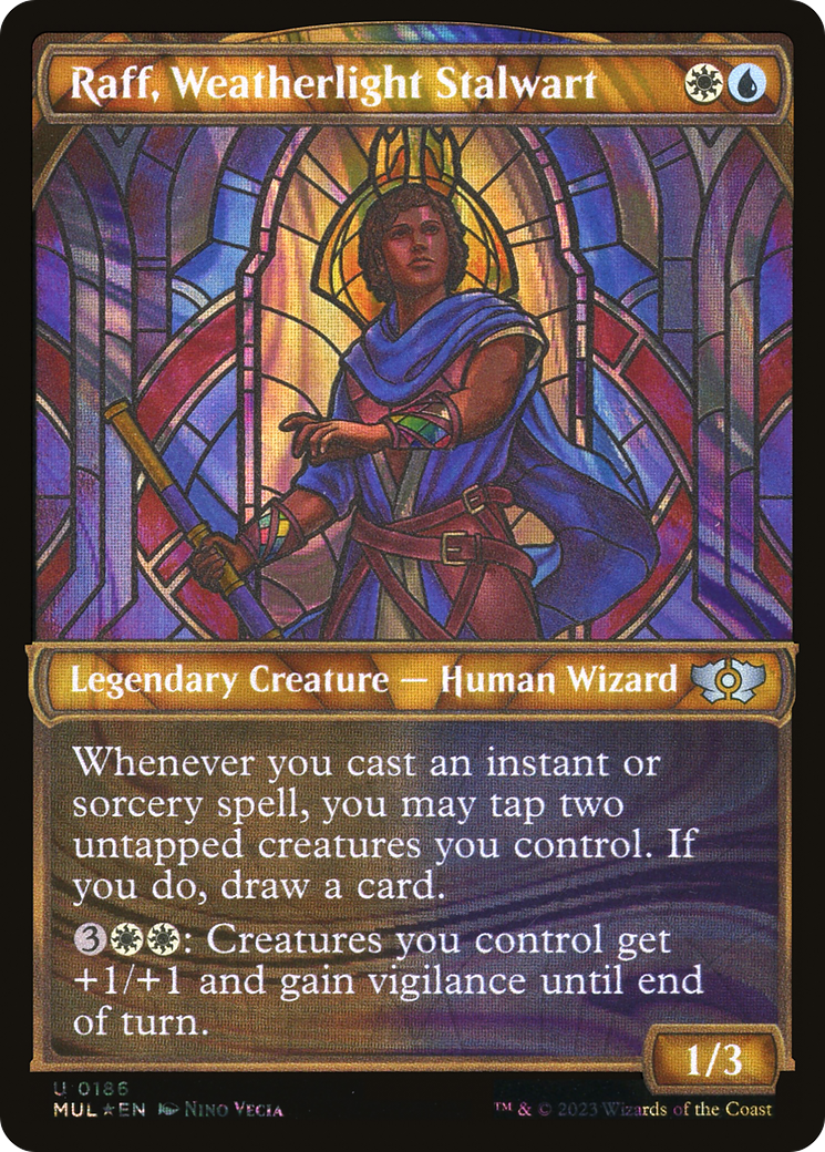 Raff, Weatherlight Stalwart (Halo Foil) [Multiverse Legends] MTG Single Magic: The Gathering | Red Claw Gaming