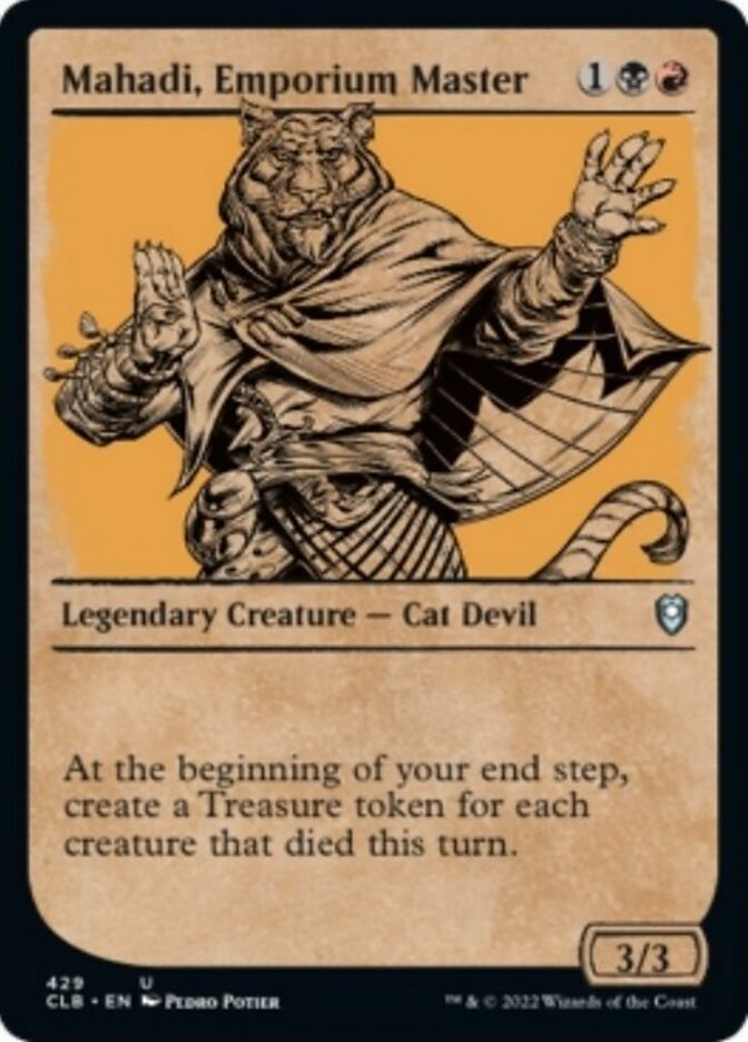 Mahadi, Emporium Master (Showcase) [Commander Legends: Battle for Baldur's Gate] MTG Single Magic: The Gathering | Red Claw Gaming