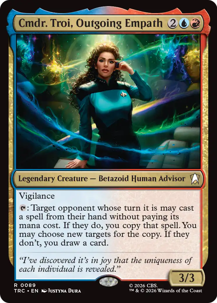 Cmdr. Troi, Outgoing Empath [Star Trek Commander] MTG Single Magic: The Gathering | Red Claw Gaming