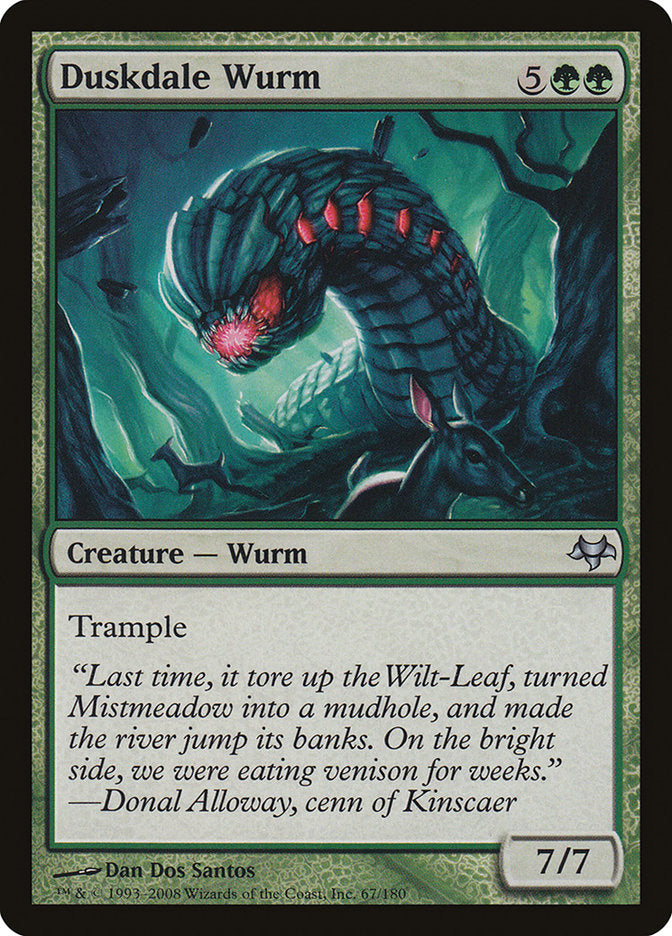 Duskdale Wurm [Eventide] MTG Single Magic: The Gathering | Red Claw Gaming
