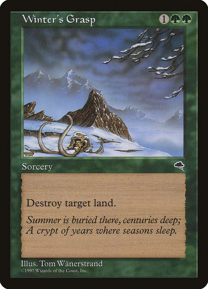 Winter's Grasp [Tempest] MTG Single Magic: The Gathering | Red Claw Gaming