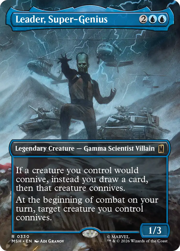 Leader, Super-Genius (Borderless) [Marvel Super Heroes] MTG Single Magic: The Gathering | Red Claw Gaming