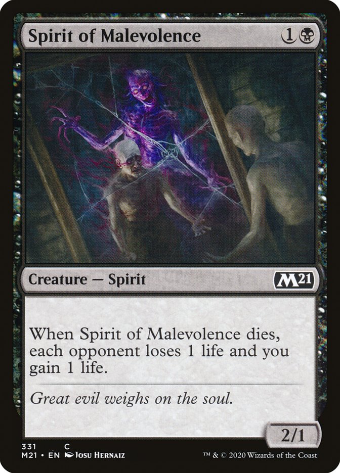 Spirit of Malevolence [Core Set 2021] MTG Single Magic: The Gathering | Red Claw Gaming