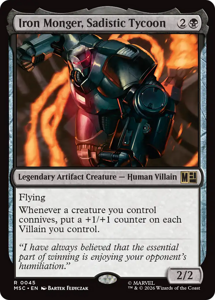 Iron Monger, Sadistic Tycoon (Surge Foil) [Marvel Super Heroes Commander] | Red Claw Gaming