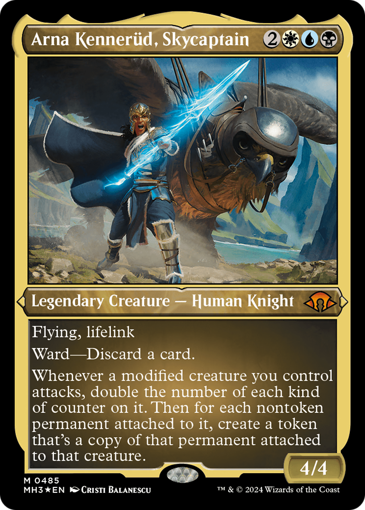 Arna Kennerud, Skycaptain (Foil Etched) [Modern Horizons 3] MTG Single Magic: The Gathering    | Red Claw Gaming