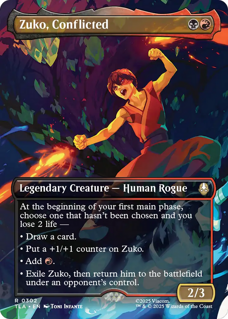 Zuko, Conflicted (Borderless) [Avatar: The Last Airbender] MTG Single Magic: The Gathering | Red Claw Gaming