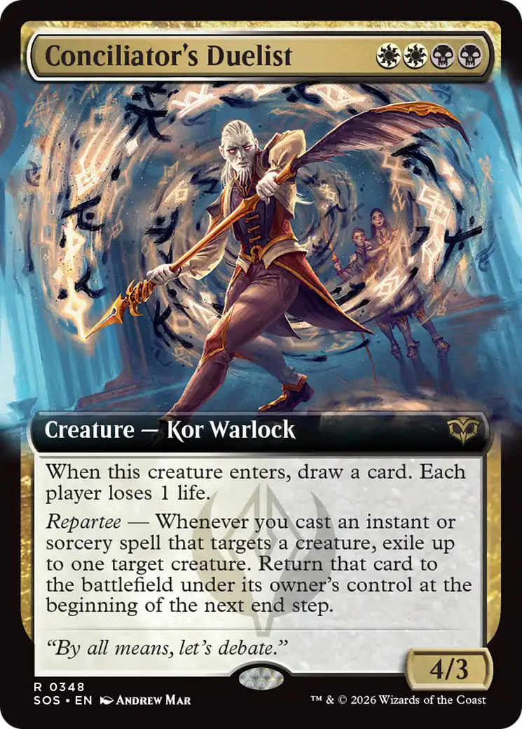 Conciliator's Duelist (Extended Art) [Secrets of Strixhaven] MTG Single Magic: The Gathering | Red Claw Gaming