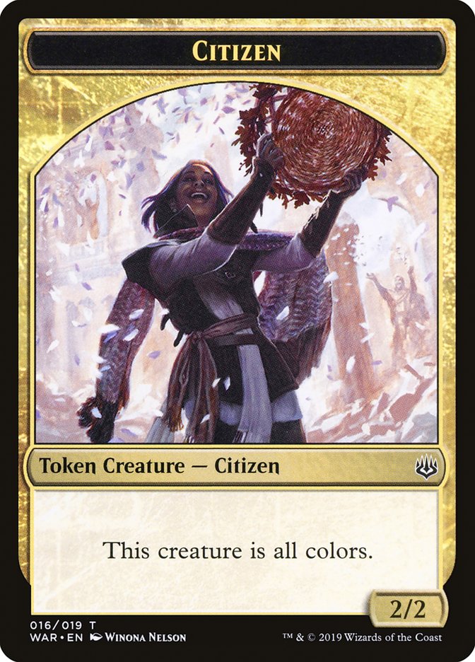 Citizen Token [War of the Spark Tokens] MTG Single Magic: The Gathering | Red Claw Gaming