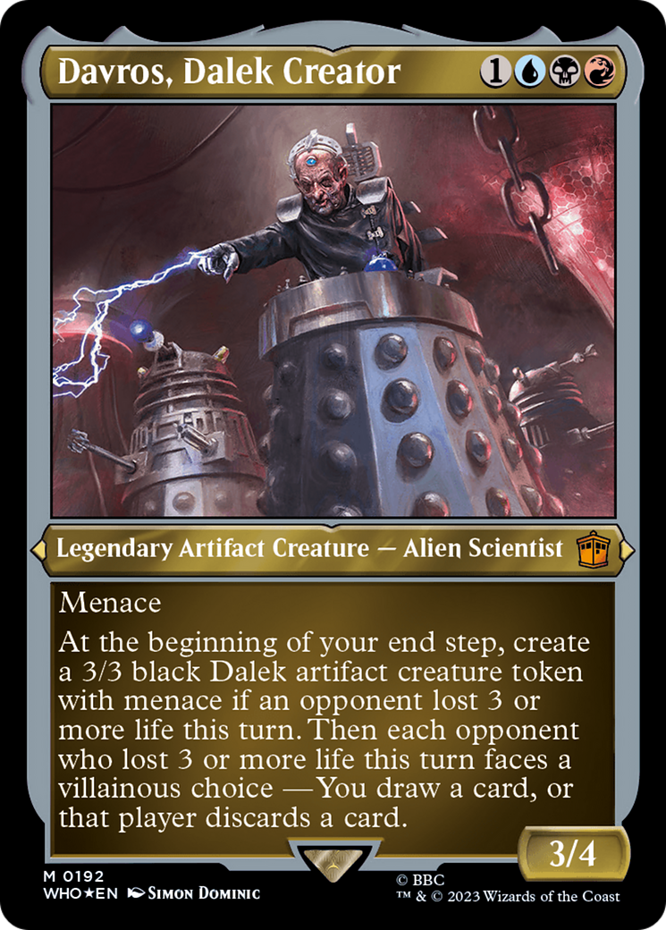 Davros, Dalek Creator (Display Commander) - Thick Stock [Doctor Who] MTG Single Magic: The Gathering    | Red Claw Gaming