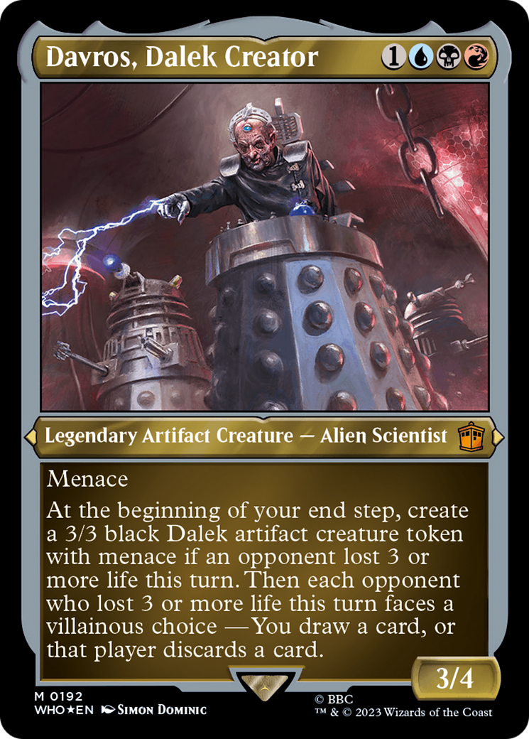 Davros, Dalek Creator (Display Commander) - Thick Stock [Doctor Who] MTG Single Magic: The Gathering | Red Claw Gaming