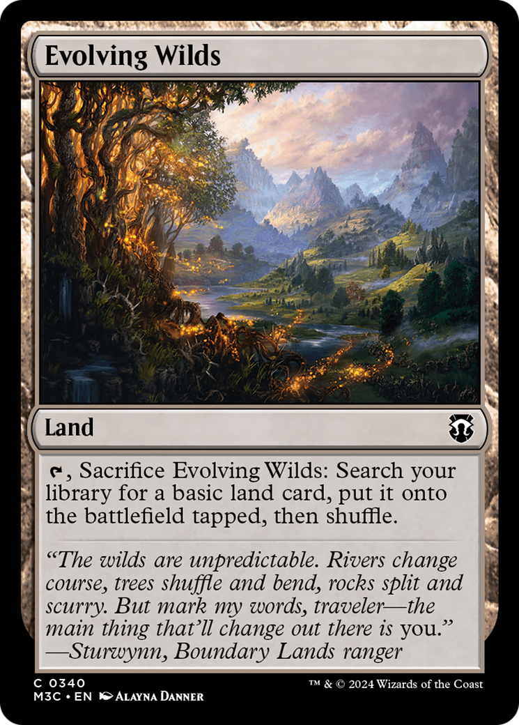 Evolving Wilds (Ripple Foil) [Modern Horizons 3 Commander] | Red Claw Gaming