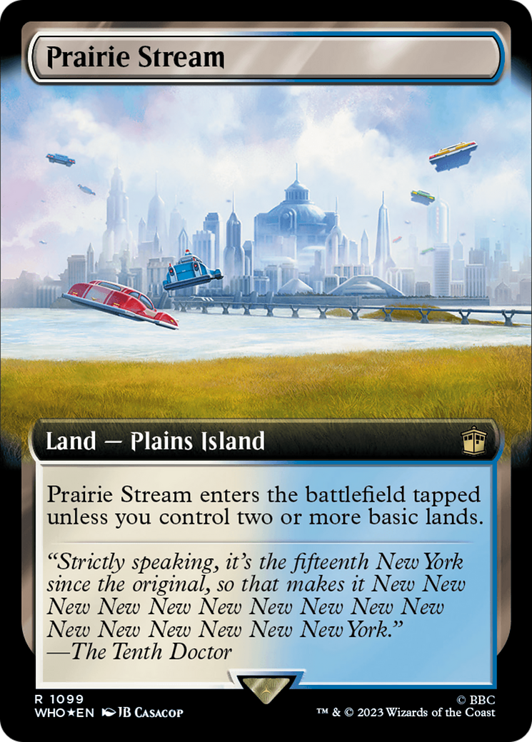 Prairie Stream (Extended Art) (Surge Foil) [Doctor Who] MTG Single Magic: The Gathering | Red Claw Gaming