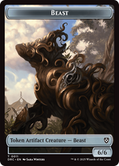 Construct // Beast (0011) Double-Sided Token [Aetherdrift Commander Tokens] MTG Single Magic: The Gathering | Red Claw Gaming