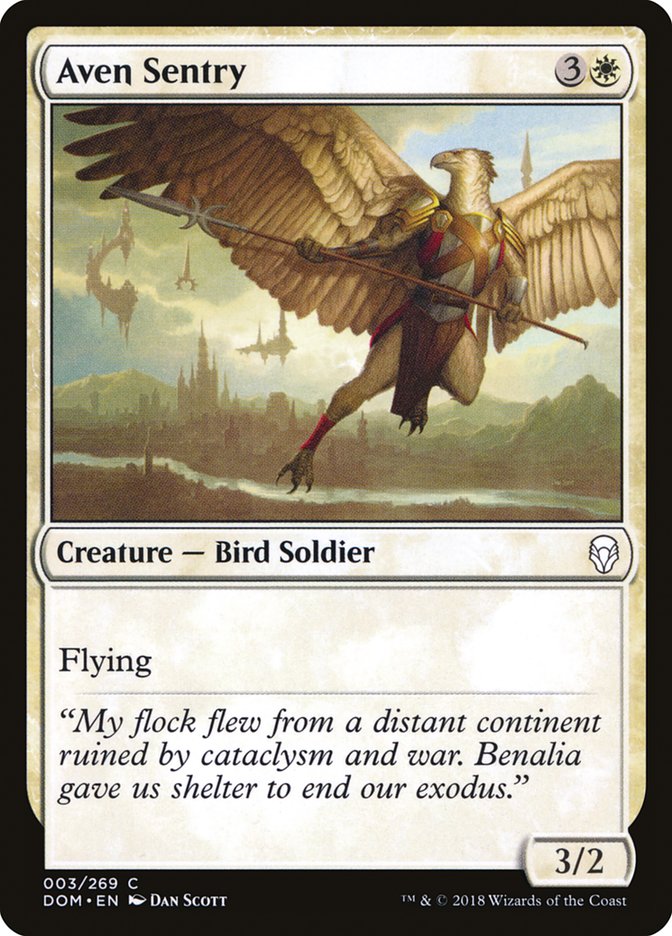 Aven Sentry [Dominaria] MTG Single Magic: The Gathering | Red Claw Gaming