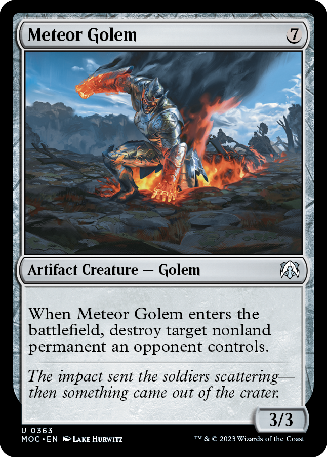 Meteor Golem [March of the Machine Commander] MTG Single Magic: The Gathering | Red Claw Gaming