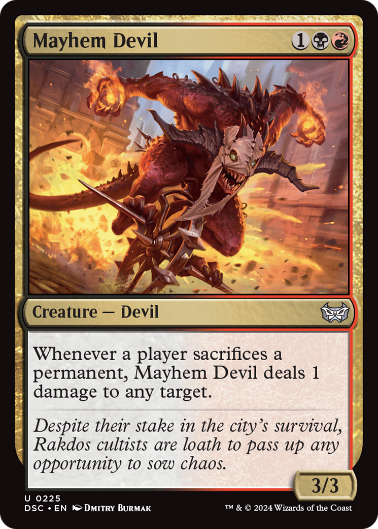 Mayhem Devil [Duskmourn: House of Horror Commander] MTG Single Magic: The Gathering | Red Claw Gaming