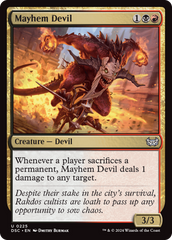 Mayhem Devil [Duskmourn: House of Horror Commander] MTG Single Magic: The Gathering    | Red Claw Gaming