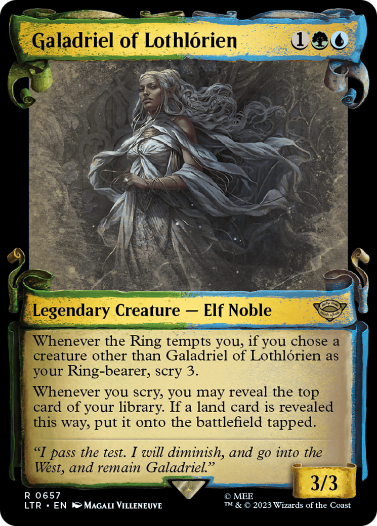 Galadriel of Lothlorien [The Lord of the Rings: Tales of Middle-Earth Showcase Scrolls] MTG Single Magic: The Gathering | Red Claw Gaming