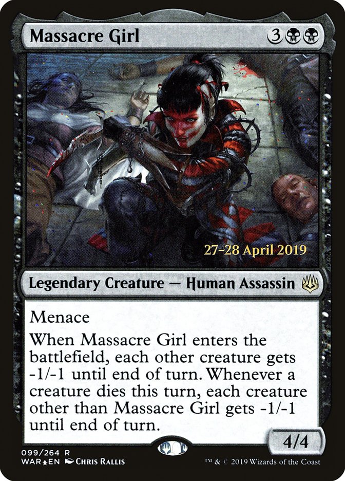 Massacre Girl [War of the Spark Prerelease Promos] MTG Single Magic: The Gathering | Red Claw Gaming