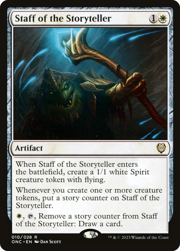 Staff of the Storyteller [Phyrexia: All Will Be One Commander] MTG Single Magic: The Gathering | Red Claw Gaming