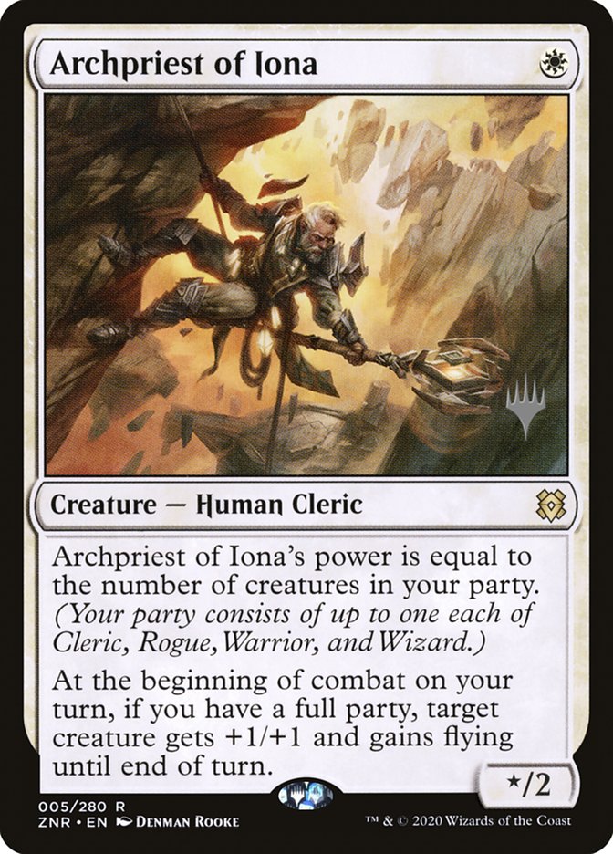 Archpriest of Iona (Promo Pack) [Zendikar Rising Promos] MTG Single Magic: The Gathering | Red Claw Gaming
