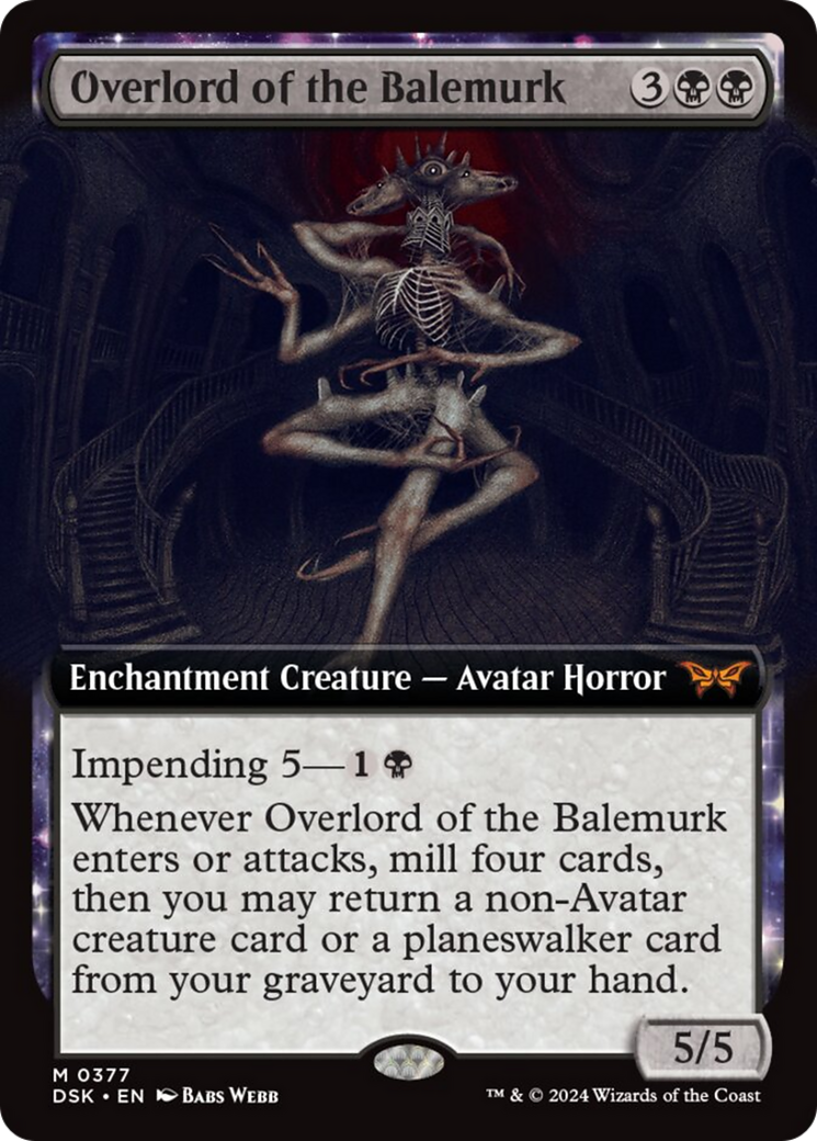 Overlord of the Balemurk (Extended Art) [Duskmourn: House of Horror] MTG Single Magic: The Gathering | Red Claw Gaming