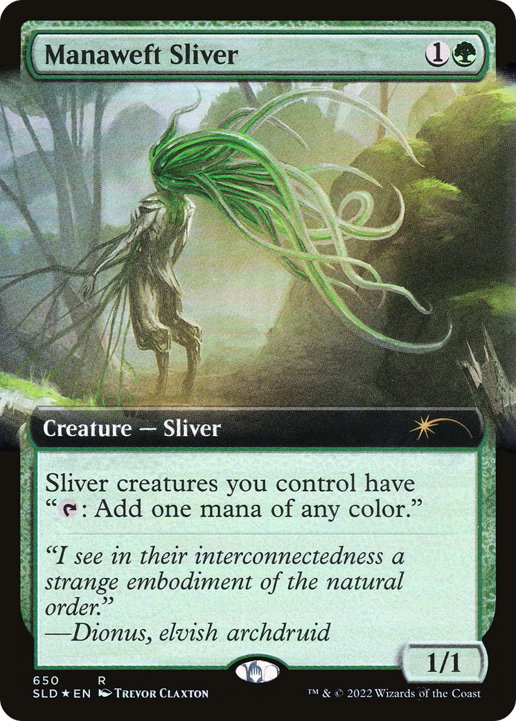 Manaweft Sliver (Extended Art) [Secret Lair Drop Promos] MTG Single Magic: The Gathering | Red Claw Gaming