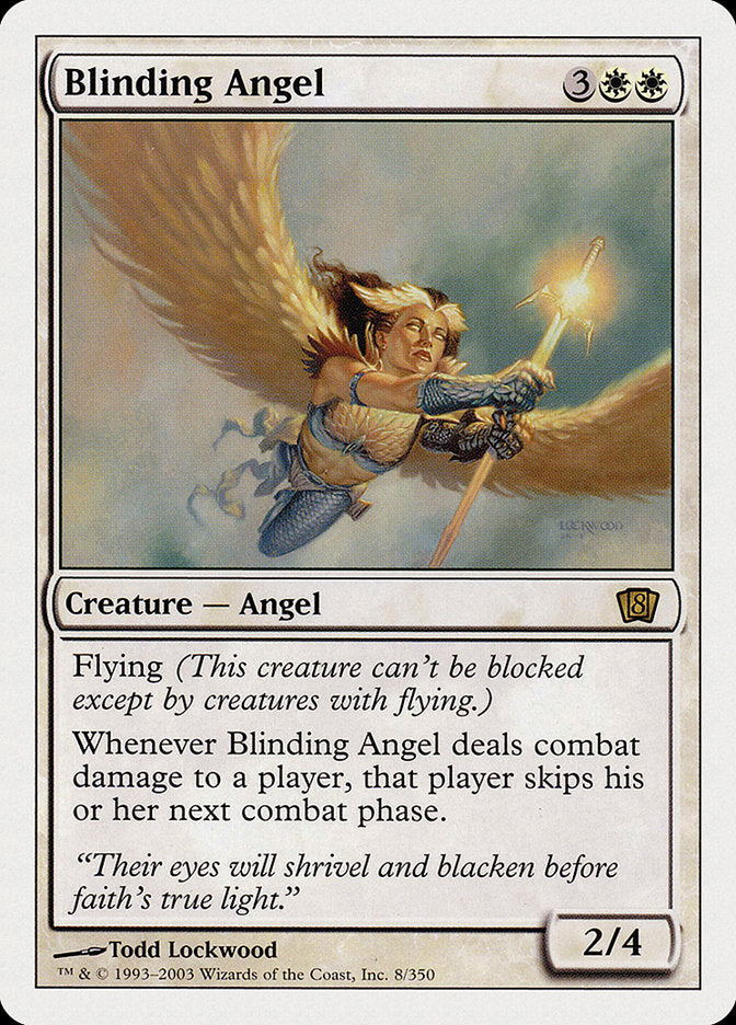 Blinding Angel (8th Edition) [Oversize Cards] MTG Single Magic: The Gathering | Red Claw Gaming