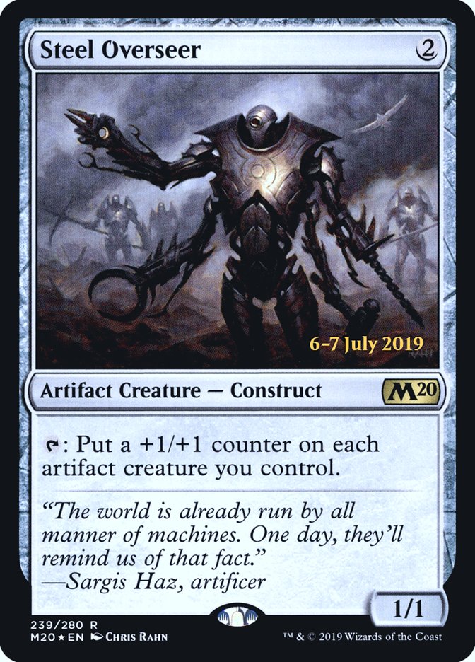 Steel Overseer [Core Set 2020 Prerelease Promos] MTG Single Magic: The Gathering | Red Claw Gaming