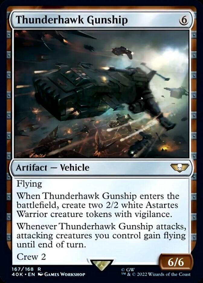 Thunderhawk Gunship (Surge Foil) [Warhammer 40,000] MTG Single Magic: The Gathering | Red Claw Gaming