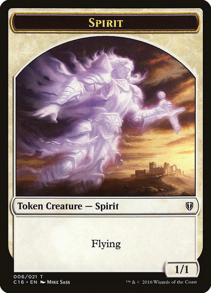 Spirit (006) // Bird (002) Double-Sided Token [Commander 2016 Tokens] MTG Single Magic: The Gathering | Red Claw Gaming