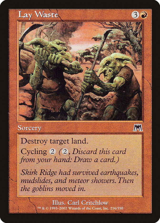Lay Waste [Onslaught] MTG Single Magic: The Gathering | Red Claw Gaming