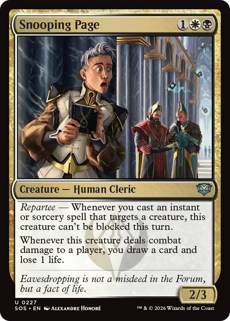 Snooping Page [Secrets of Strixhaven] MTG Single Magic: The Gathering | Red Claw Gaming