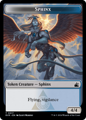 Bird // Sphinx Double-Sided Token [Ravnica Remastered Tokens] MTG Single Magic: The Gathering | Red Claw Gaming