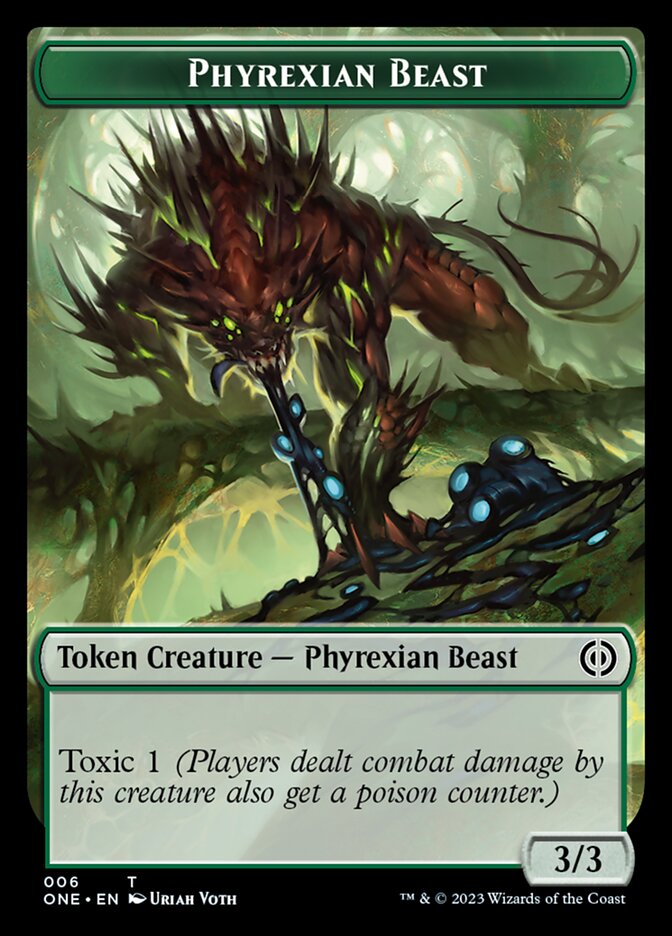 Phyrexian Mite (011) // Phyrexian Beast Double-Sided Token [Phyrexia: All Will Be One Tokens] MTG Single Magic: The Gathering    | Red Claw Gaming